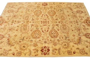 Beige Traditional Floral 5X7 Ziegler Pakistan Rug