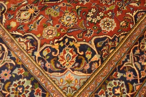 Vintage Red Traditional 4'5X6'4 Kashan Persian Rug