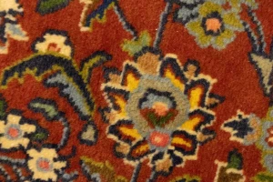 Vintage Red Traditional 4'5X6'4 Kashan Persian Rug