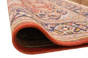 Vintage Red Traditional 4'5X6'4 Kashan Persian Rug
