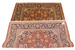 Vintage Red Traditional 4'5X6'4 Kashan Persian Rug