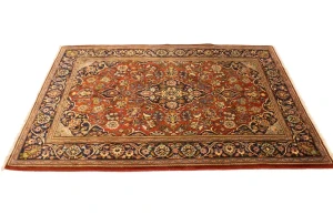Vintage Red Traditional 4'5X6'4 Kashan Persian Rug