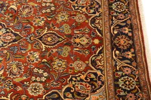 Vintage Red Traditional 4'5X6'4 Kashan Persian Rug