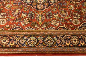 Vintage Red Traditional 4'5X6'4 Kashan Persian Rug