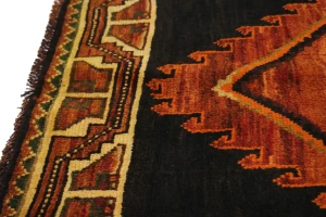 Vintage Red Tribal 4X9 Shiraz Persian Runner Rug