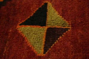 Vintage Red Tribal 4X9 Shiraz Persian Runner Rug