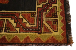 Vintage Red Tribal 4X9 Shiraz Persian Runner Rug