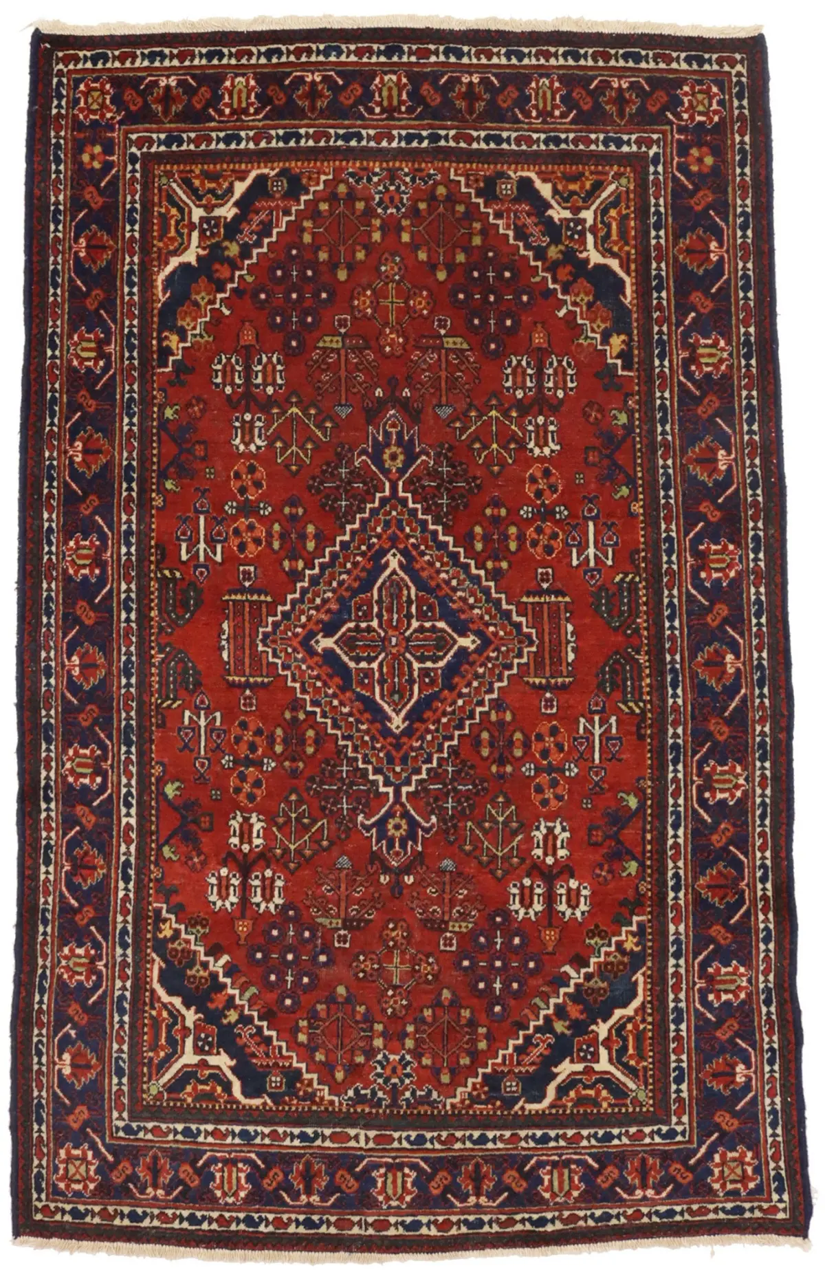 Semi Antique Red Tribal 4X7 Joshaghan Persian Rug