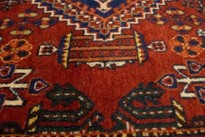 Semi Antique Red Tribal 4X7 Joshaghan Persian Rug