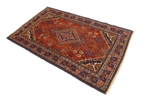 Semi Antique Red Tribal 4X7 Joshaghan Persian Rug