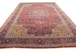 Antique Red Traditional 11X16 Mashad Persian Rug