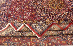 Antique Red Traditional 11X16 Mashad Persian Rug