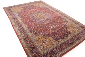 Antique Red Traditional 11X16 Mashad Persian Rug