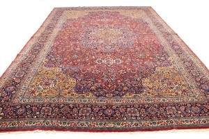 Antique Red Traditional 11X16 Mashad Persian Rug