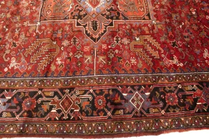 Vintage Rusty Red Geometric 11X15'5 Heriz Persian Rug