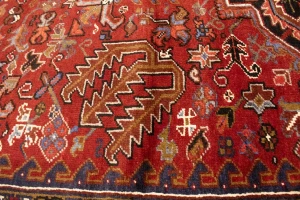 Vintage Rusty Red Geometric 11X15'5 Heriz Persian Rug