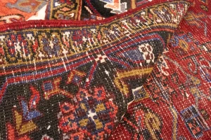 Vintage Rusty Red Geometric 11X15'5 Heriz Persian Rug