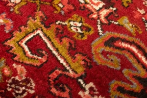 Semi Antique Red Geometric 11'5X14'5 Heriz Persian Rug