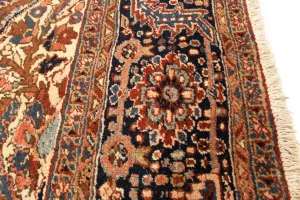 Antique Rusty Red Floral 10'3X14'5 Heriz Goravan Persian Rug