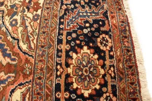 Antique Rusty Red Floral 10'3X14'5 Heriz Goravan Persian Rug