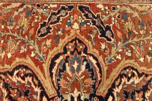Antique Rusty Red Floral 10'3X14'5 Heriz Goravan Persian Rug