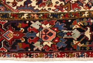 Semi Antique Red Geometric 10'7X13'6 Heriz Persian Rug