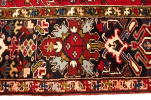 Semi Antique Red Geometric 10'7X13'6 Heriz Persian Rug