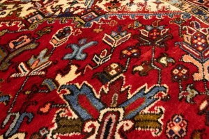 Semi Antique Red Geometric 10'7X13'6 Heriz Persian Rug