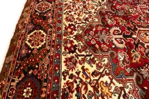 Antique Red Geometric 11X15 Heriz Persian Rug
