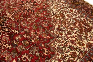 Antique Red Geometric 11X15 Heriz Persian Rug