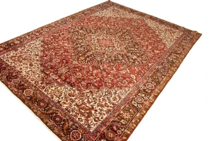 Antique Red Geometric 11X15 Heriz Persian Rug