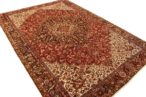 Antique Red Geometric 11X15 Heriz Persian Rug
