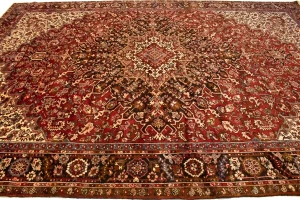 Antique Red Geometric 11X15 Heriz Persian Rug