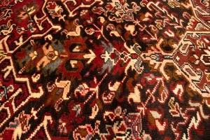 Antique Red Geometric 11X15 Heriz Persian Rug