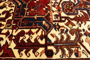 Semi Antique Red Geometric 11X15 Heriz Persian Rug