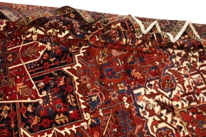 Semi Antique Red Geometric 11X15 Heriz Persian Rug