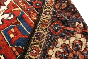 Semi Antique Red Geometric 11X15 Heriz Persian Rug