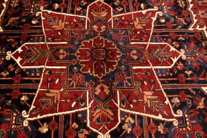 Semi Antique Red Geometric 11X15 Heriz Persian Rug