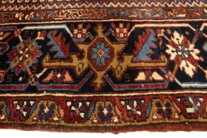 Semi Antique Red Geometric 10'4X15'7 Heriz Persian Rug