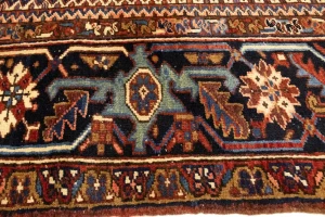 Semi Antique Red Geometric 10'4X15'7 Heriz Persian Rug