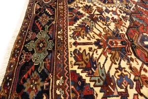 Semi Antique Red Geometric 10'4X15'7 Heriz Persian Rug