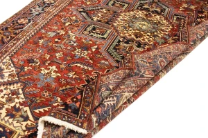 Semi Antique Red Geometric 10'4X15'7 Heriz Persian Rug