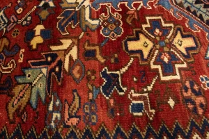 Semi Antique Red Geometric 10'4X15'7 Heriz Persian Rug