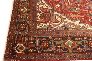 Semi Antique Red Floral 11X15 Goravan Heriz Persian Rug