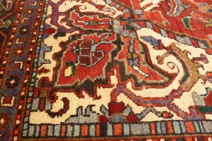 Semi Antique Red Floral 11X15 Goravan Heriz Persian Rug