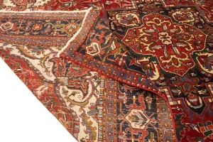 Semi Antique Red Floral 11X15 Goravan Heriz Persian Rug
