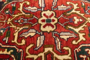 Semi Antique Red Floral 11X15 Goravan Heriz Persian Rug