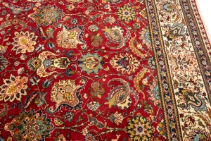 Semi Antique Red Traditional 10X15 Tabriz Persian Rug