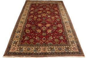 Semi Antique Red Traditional 10X15 Tabriz Persian Rug