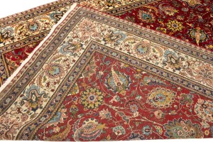 Semi Antique Red Traditional 10X15 Tabriz Persian Rug